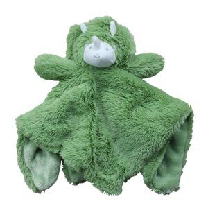 Oobles Dinosaur Plush Security Blanket Lovey Baby Boys Dino Rattle Toy Green NWT